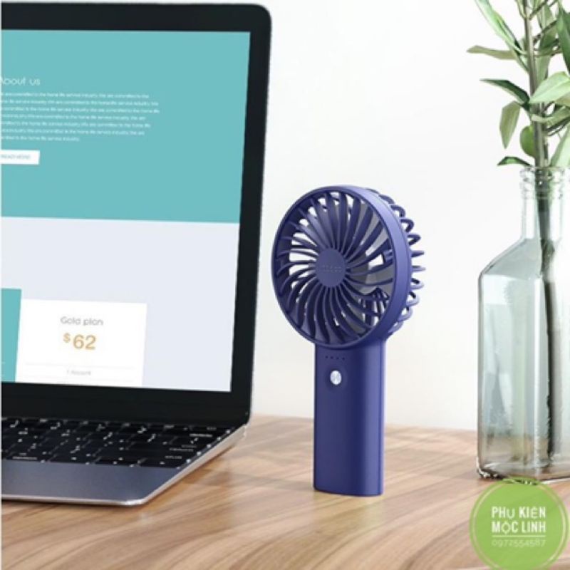 ☘️LIÊN TỤC 30 TIẾNG☘️ Quạt cầm tay Yoobao F03 6000 mah tặng dây đeo - quạt mini để bàn sạc tích điện pin cực khỏe
