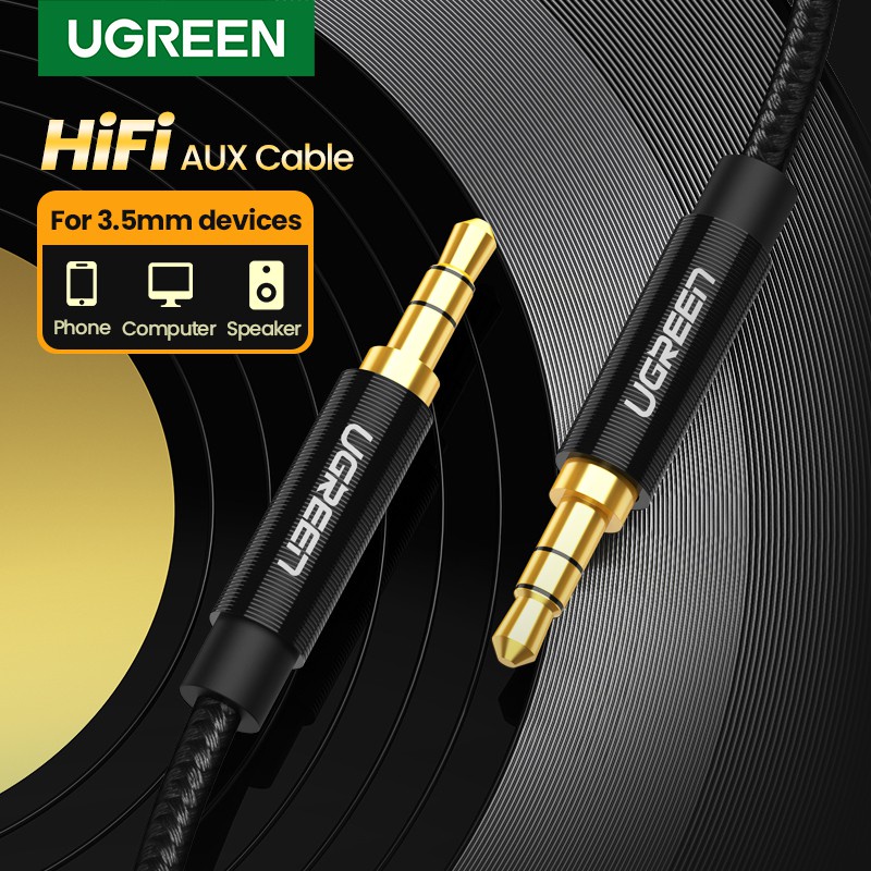 Cáp âm thanh 3.5mm 2 đầu đực Ugreen Chính Hãng 50360 50361 50362 50363 90595 AV112