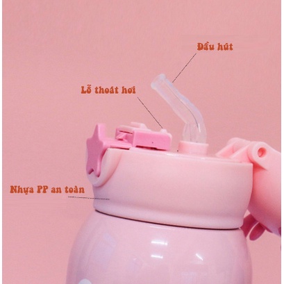Bình Nước Uống Giữ Nhiệt Cho Học Sinh Và Bé Nhỏ 500ml