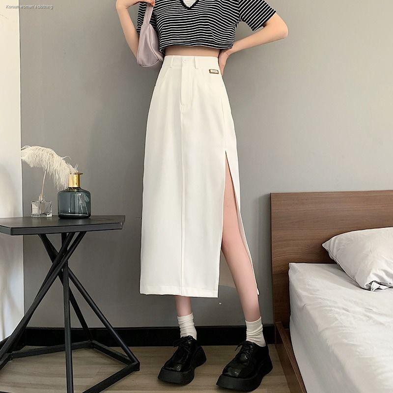 Chân Váy Dài FeiFanXiaoBai Xẻ Tà Phong Cách Hàn Quốc Dành Cho Nữ | BigBuy360 - bigbuy360.vn