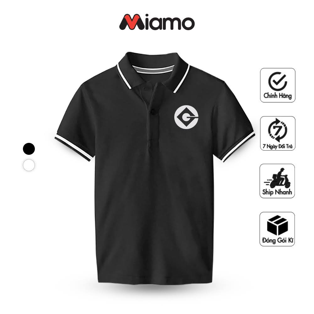 Áo thun polo unisex Miamo Logo Minion phom ôm thoải mái, vải ko nhăn xù dành cho nam nữ M12