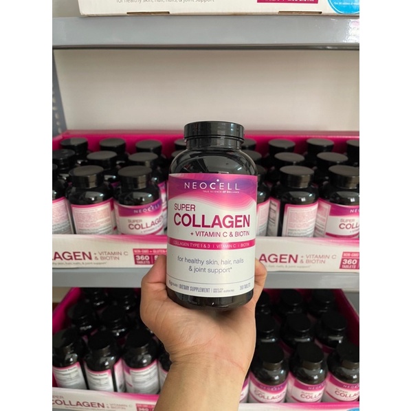 Viên Uống Super Collagen Neocell +C 6000 Mg type 1 - 3 Neocell 360 viên