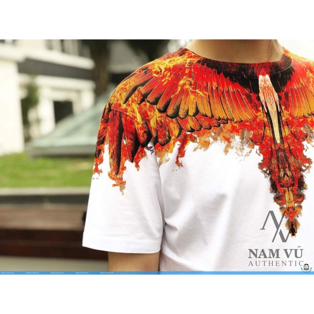 Áo thun unisex Marcelo Burlon chim lửa ss18