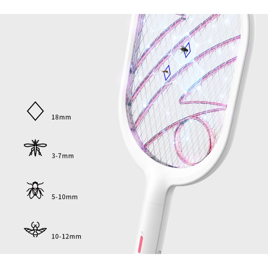 Máy đập muỗi điện，Đập Muỗi Bằng Điện 2 Chế Độ 1200 MAh Có Thể Sạc Qua USB Fly Vợt Muỗi Điện Vợt [GM-LYMWP001]