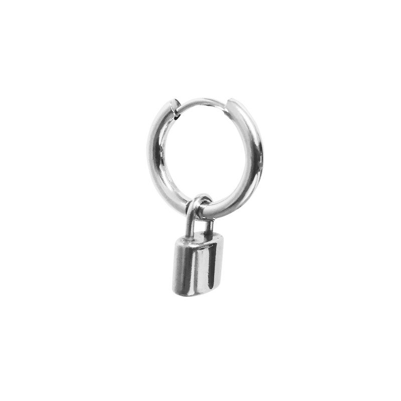 Khuyên Tai Thép Titan Hình Ổ Khóa Độc Đáo Cá Tính