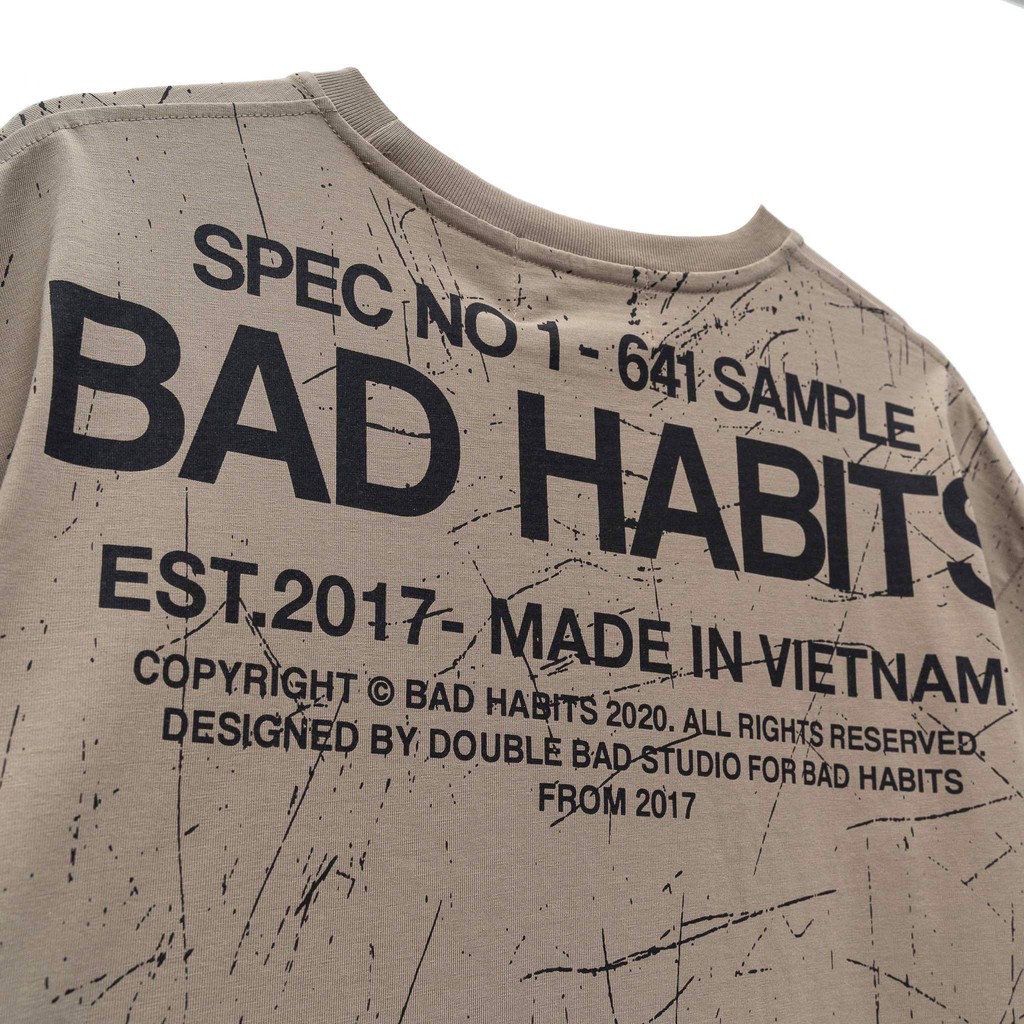 Áo Thun Unisex Bad Habits CRACK 100% Cotton - Local Brand Chính Hãng