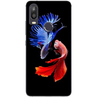 Ốp lưng Vsmart Active 1, Active 1 Plus, Active 3 in hình Cá betta xanh đỏ