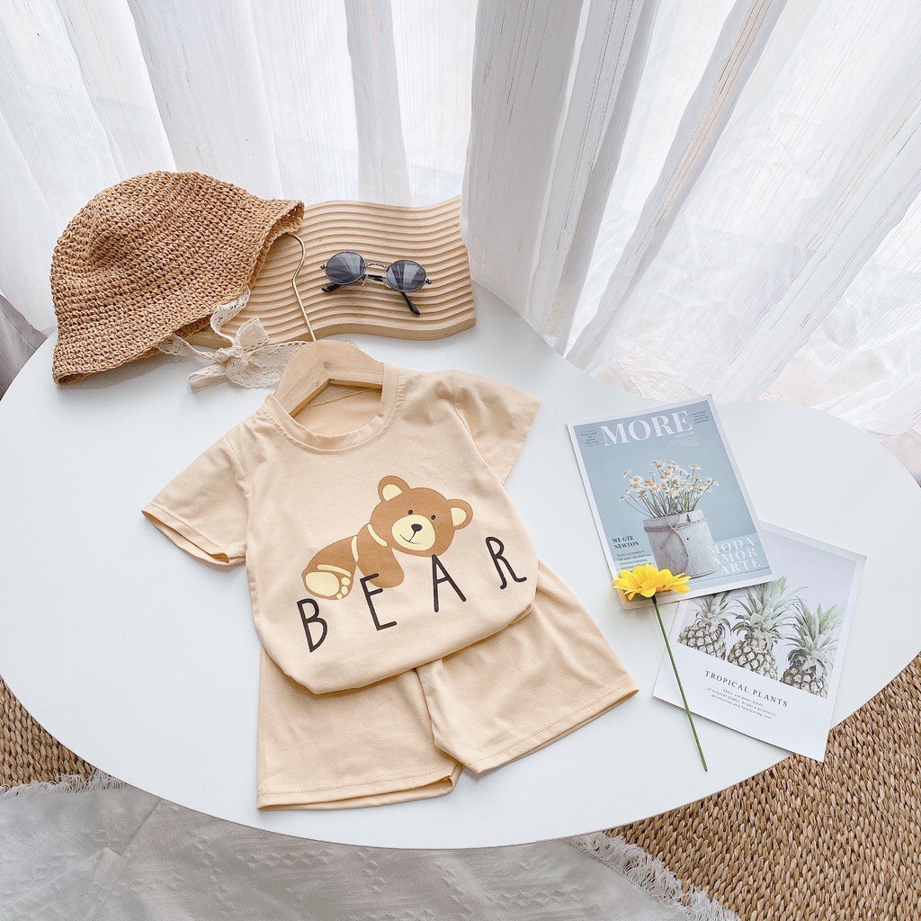 Bộ Gấu Cộc Tay Trẻ Em, Bộ Cộc Tay Cho Bé Trai Và Bé Gái Heri Kids