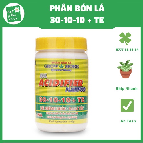 Phân Bón Lá Npk 30-10-10+ TE của Grow more Mỹ, tốt lá đẻ nhánh