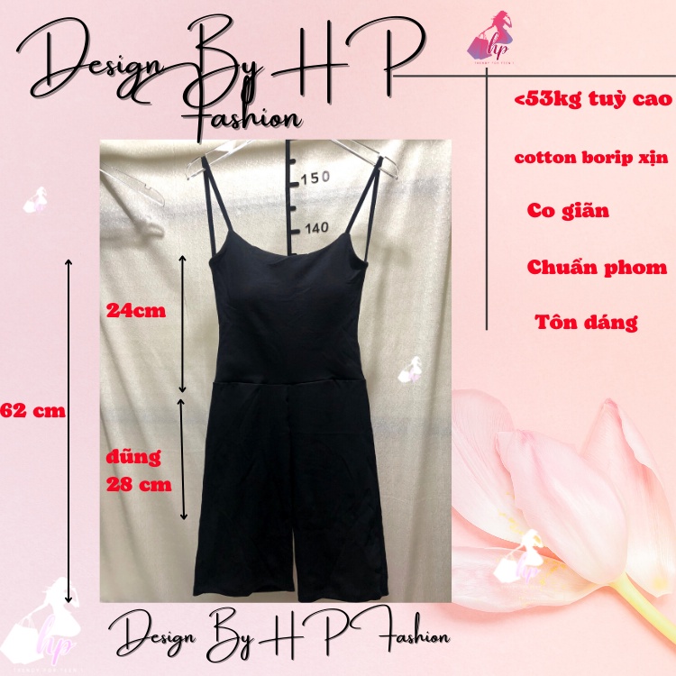 jumpsuit ngố lửng 2 dây hở lưng áo liền quần có mút ngực mẫu sexy thời trang-VD18
