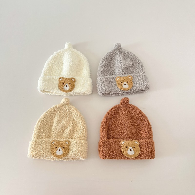 Mũ Len Dệt Kim Dày Dặn Giữ Ấm Thời Trang Xuân Thu Dành Cho Bé