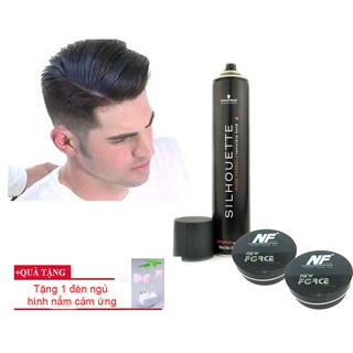 Keo sáp vuốt tóc, bộ đôi sáp nf và gôm silhouete, tạo kiểu thật dễ dàng