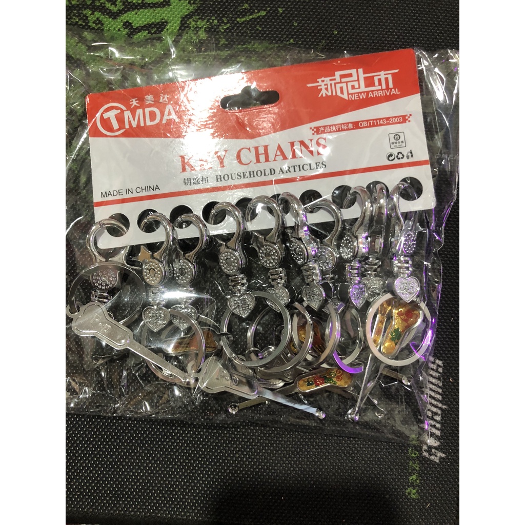 Túi 12 Cái Móc Treo Chìa Khóa Kèm Móc Tai