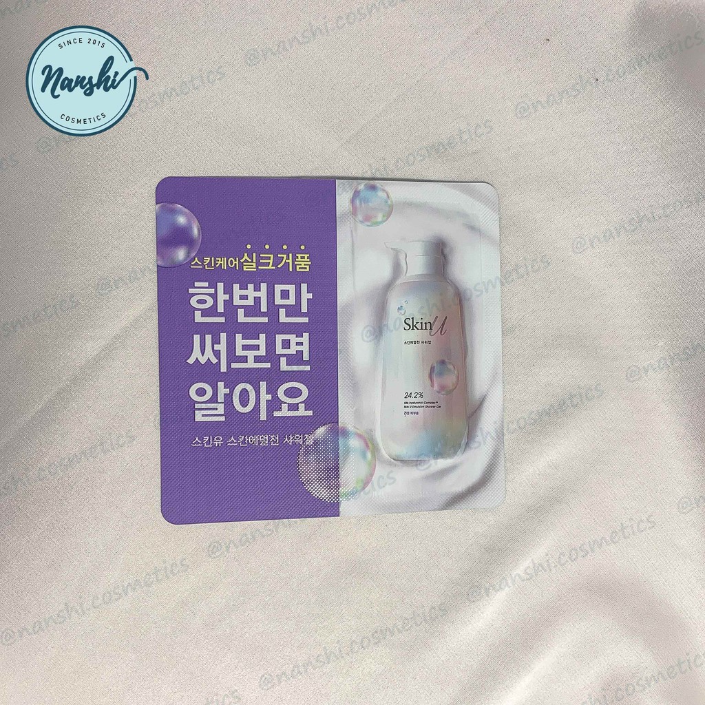 Sample Sữa Tắm Dưỡng Thể Happy Bath Skin U Emulsion Shower Gel 5ml