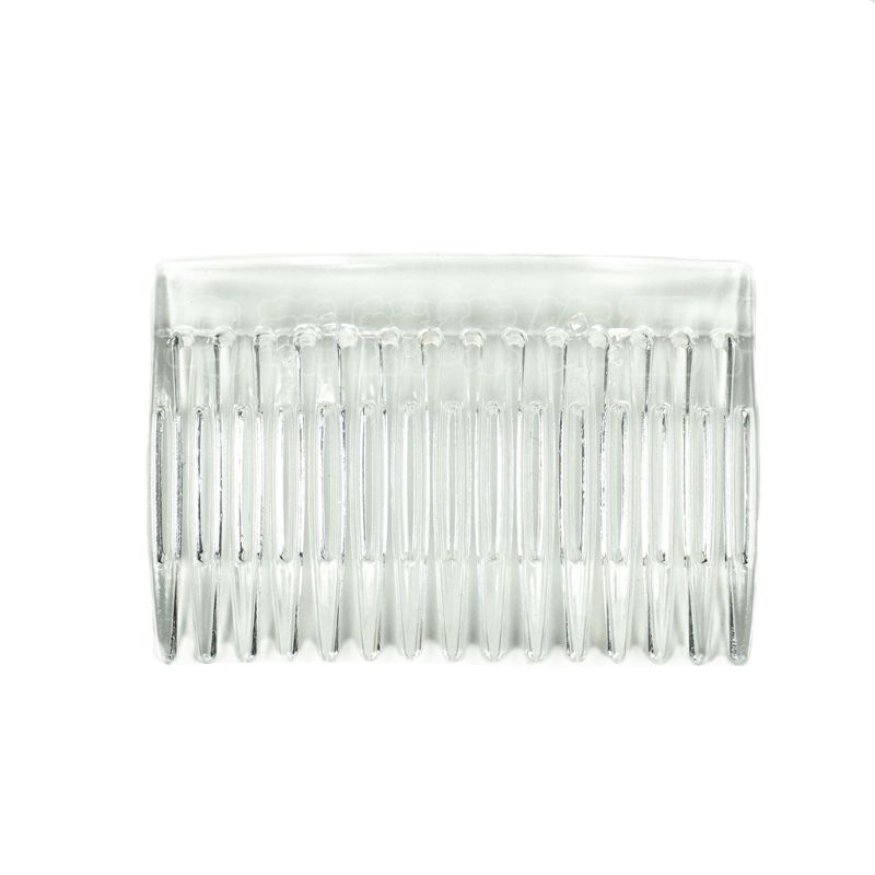 Lược Cài Tóc Cô Dâu 15 Răng Bằng Nhựa Trong Suốt 7x5cm DIY