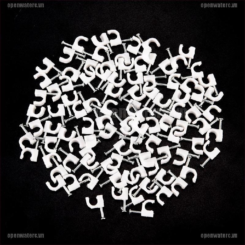 Bộ 100 Kẹp Dây Cáp RG59 Coax Cat5 Cat6 Chất Lượng Cao