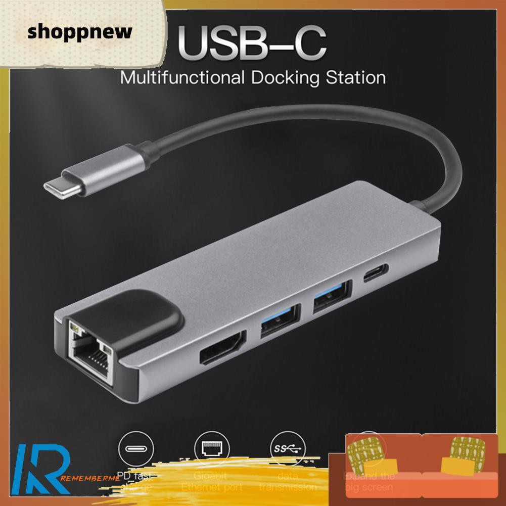 Bộ Chuyển Đổi Hdmi Sang 2 Usb 3.0 / Gigabit Lan Rj45 5 Trong 1