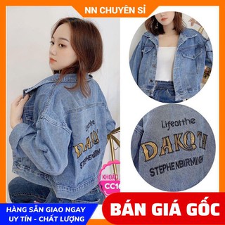 AO KHOÁC JEAN THÊU CHỮ CHẤT NGẦU (CC163) ⚡100% ẢNH THẬT⚡ KHOÁC JEAN NỮ