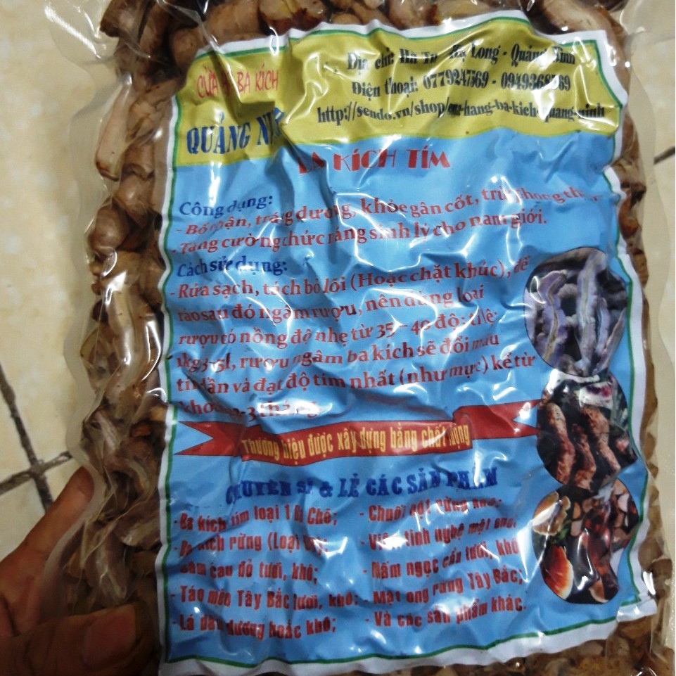 02 Kg ba kích tím tươi loại 1 Quảng Ninh- Đã tách bỏ lõi