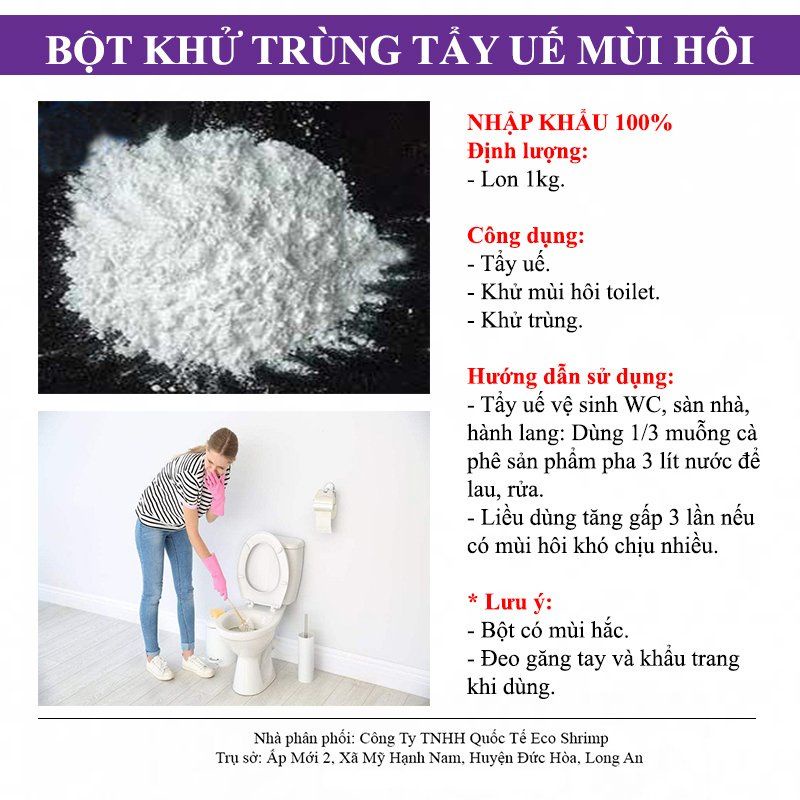 1kg Bột khử trùng tẩy uế mùi hôi nhà vệ sinh#dạng Viên/ Bột lon 1kg