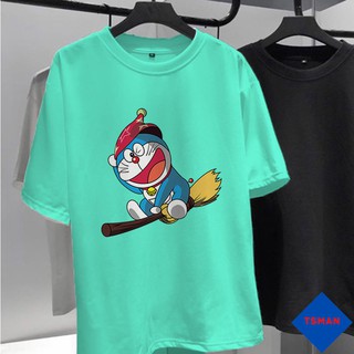 Áo Thun Unisex -  Đoremon cưỡi chổi cũng bay được nha!