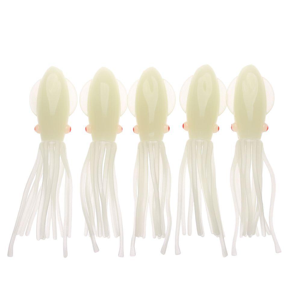 Bộ 5 Mồi Câu Cá Giả Hình Bạch Tuộc Bằng Silicone Mềm