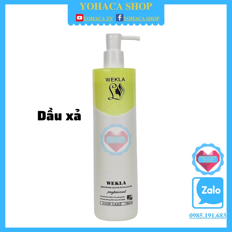 Dầu gội hoặc xả wekla mềm mượt 780ml