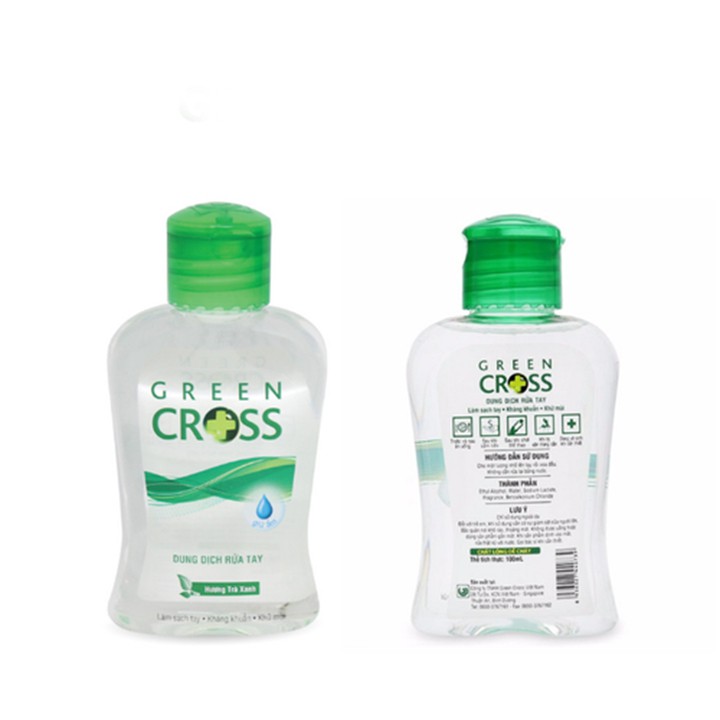 Nước rửa tay khô Green Cross 100ml - 250ml