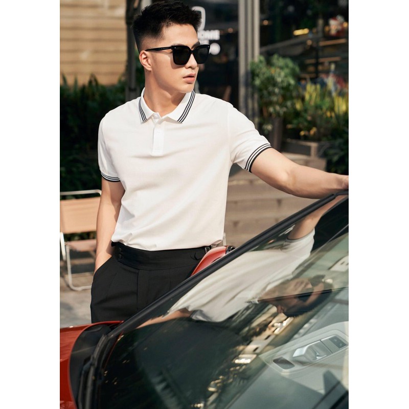 Áo polo phối màu chất liệu cá sấu cao cấp | BigBuy360 - bigbuy360.vn