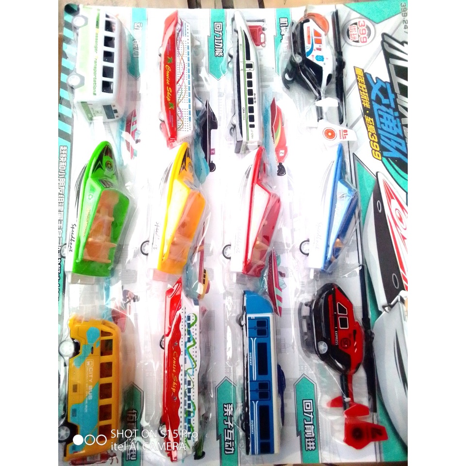 Đồ chơi tàu thuyền cano cho bé_Vỉ 12 chiếc