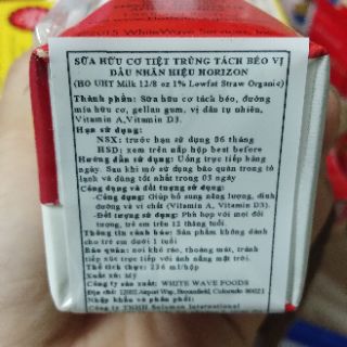 SỮA HỮU CƠ TÁCH BÉO VỊ DÂU HIỆU HORIZON 236 ml