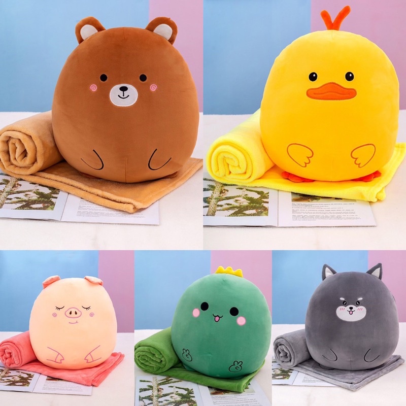 Set chăn thú văn phòng hình siêu cute tiện ích( được chọn mẫu ạ)