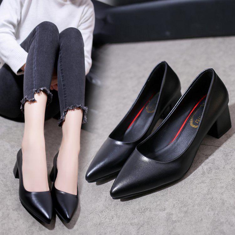 ▼ Giày 5cm◇Mũi Nhọn Màu Đỏ Nữ◇Giày Búp Bê Đế Dày Thời Trang Dành Cho Nữ◇Giày Cao Gót Nữ Mới◇Giày Thời Trang Hàn Quốc Trẻ Trung Cá Tính◇Làm việc thoải mái◇Giày