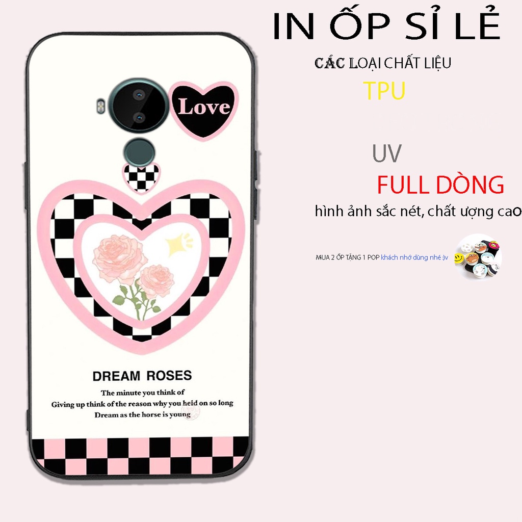 Ốp lưng điện thoại nokia c10 / nokia c20 / nokia c30 trái tim sắc màu