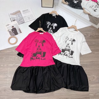Váy Xuông nữ dáng dài đuôi cá in Hình Mickey Phối Chân Bèo siêu xinh -XIAOMIMI	SF1784