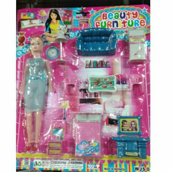 Bộ Đồ Chơi Nội Thất Nhà Búp Bê Barbie Xinh Đẹp