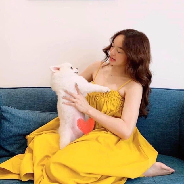 [damxuong]VÁY 2 dây maxi chun ngực chất đũi xước mặc đi biển xinh | BigBuy360 - bigbuy360.vn