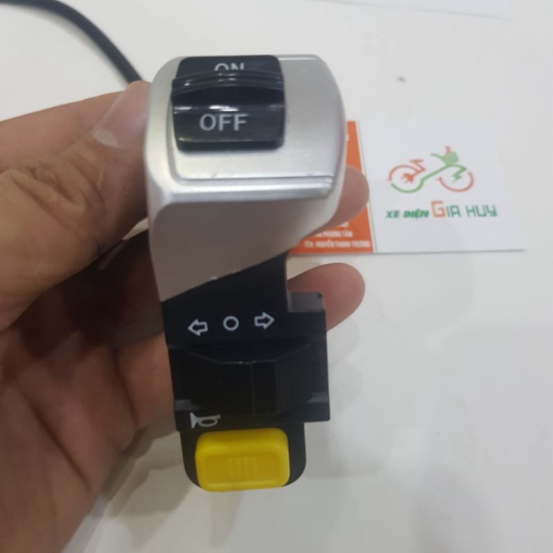 CÙM CÔNG TẮC 133 3 NÚT ĐÈN CÒI XINHAN XE MÁY ĐIỆN HUY XE ĐẠP ĐIỆN