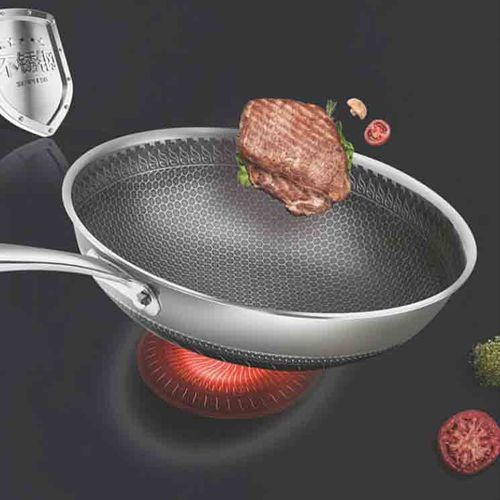 Chảo vân tổ ong chống dính inox 304, chảo tổ ong đức cao cấp phù hợp mọi loại bếp dễ dàng vệ sinh và mang đi