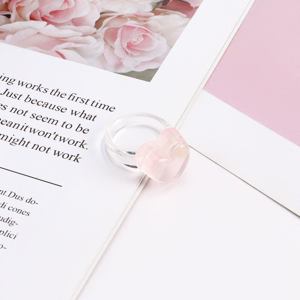 Nhẫn Acrylic Trong Suốt Phong Cách Hàn Quốc Cổ Điển Thời Trang Cho Nữ