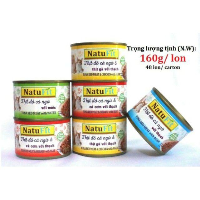 Pate Natufit cho mèo lon 160g