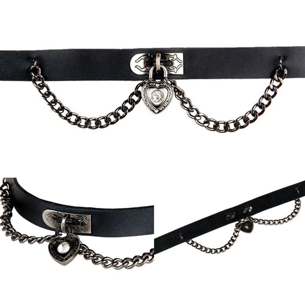 Vòng da choker phong cách Gothic cá tính