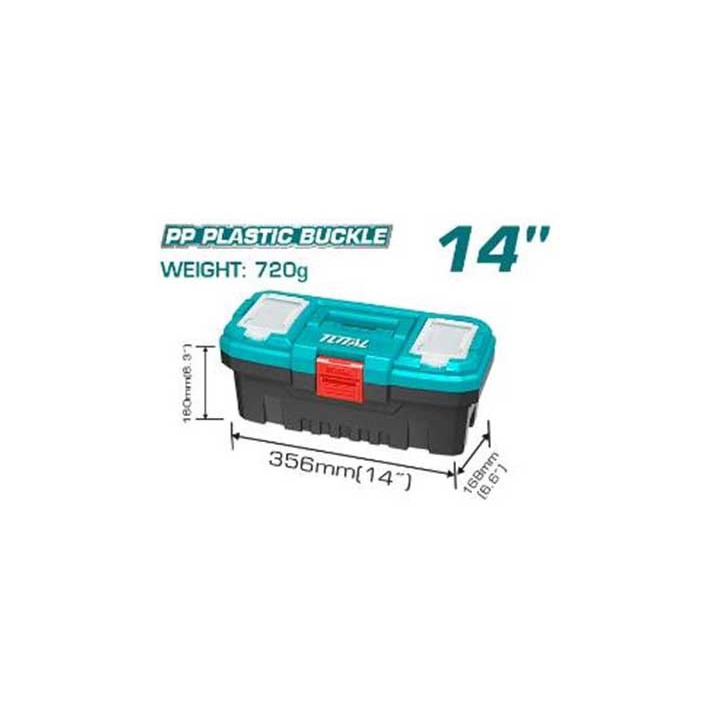 ĐỒ NGHỀ TOTAL Hộp nhựa đựng công cụ 14 inch khóa nhựa TPBX0141