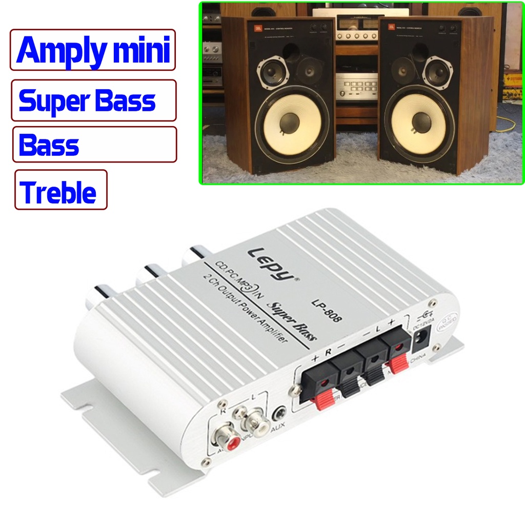 Amly mini karaoke, Bộ khuếch đại âm thanh LEPY LP 838 ba kênh đầu ra, cho âm thanh chuẩn mực