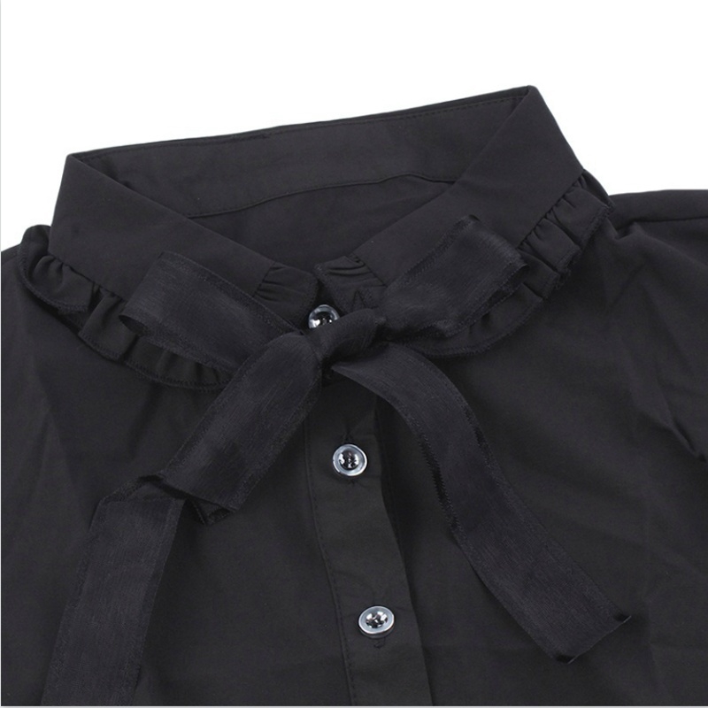 Cổ áo sơ mi giả phối bèo thời trang thanh lịch cho nữ