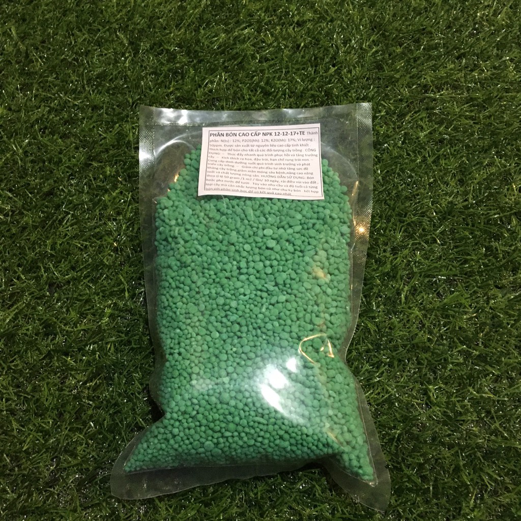 Phân Bón NPK 12-12-17+te Chuyên Cho Hoa, Cây Cảnh Giúp Cây Ra Hoa, Hoa Đẹp, Lâu Tàn , gói 500 gram