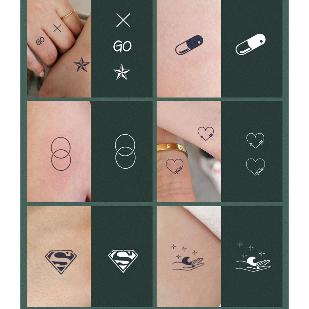 [Hàng mới về] Hình xăm dán tạm thời chống nước j4w5 q8h5 hình dễ thương