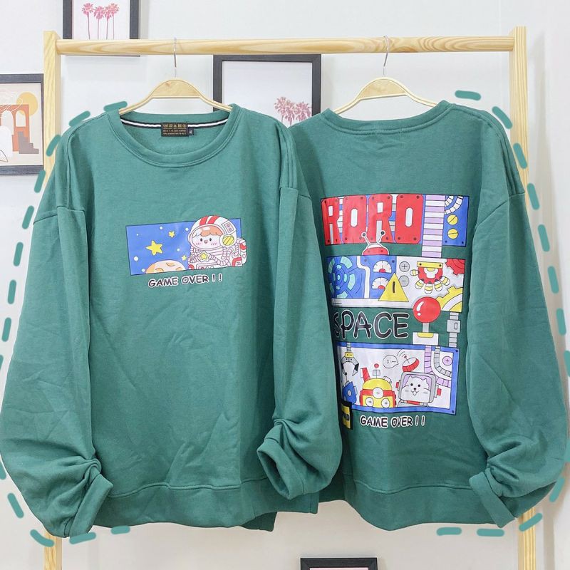 Áo Sweater RORO form rộng unisex (Ảnh thật)