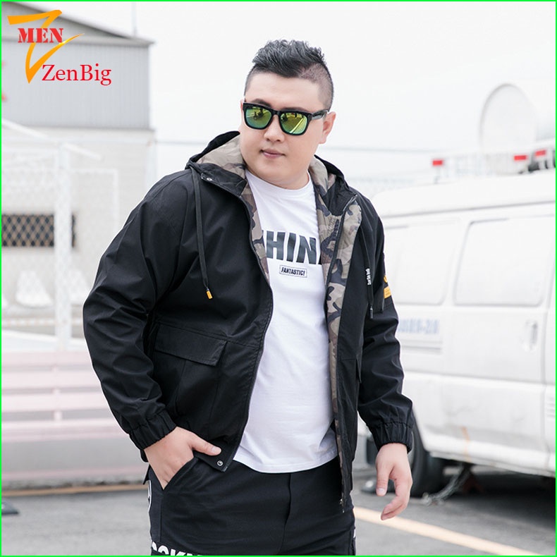 Áo khoác gió nam big size dành cho người mập người béo cân nặng từ 80-140kg