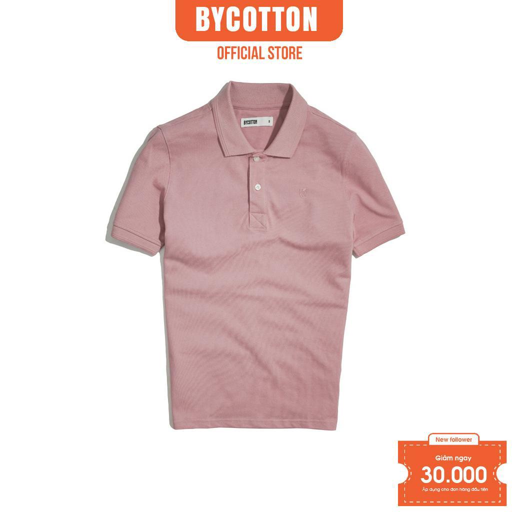 Áo Thun Polo Nam Cổ Bẻ Tím Nhạt BY COTTON Light Purple Basic Polo